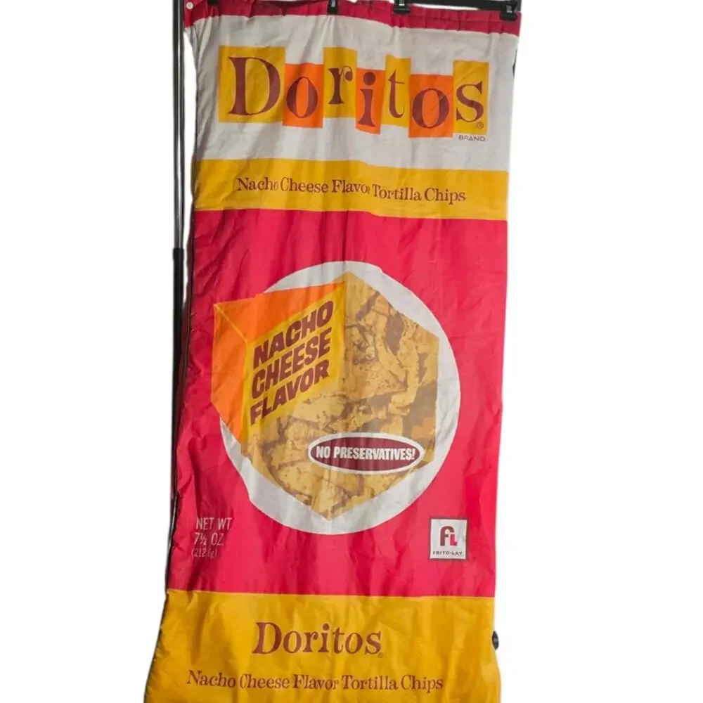 Vintage 1980s Doritos Frito-Lay Promo Sleeping Bag Wenzel Nacho Cheese Graphic